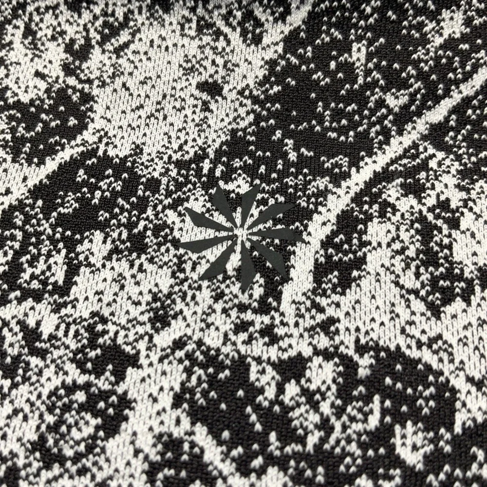 Athleta Large Black White Floral Elation‎ Graffiti 7/8 Tight Leggings Athleisure